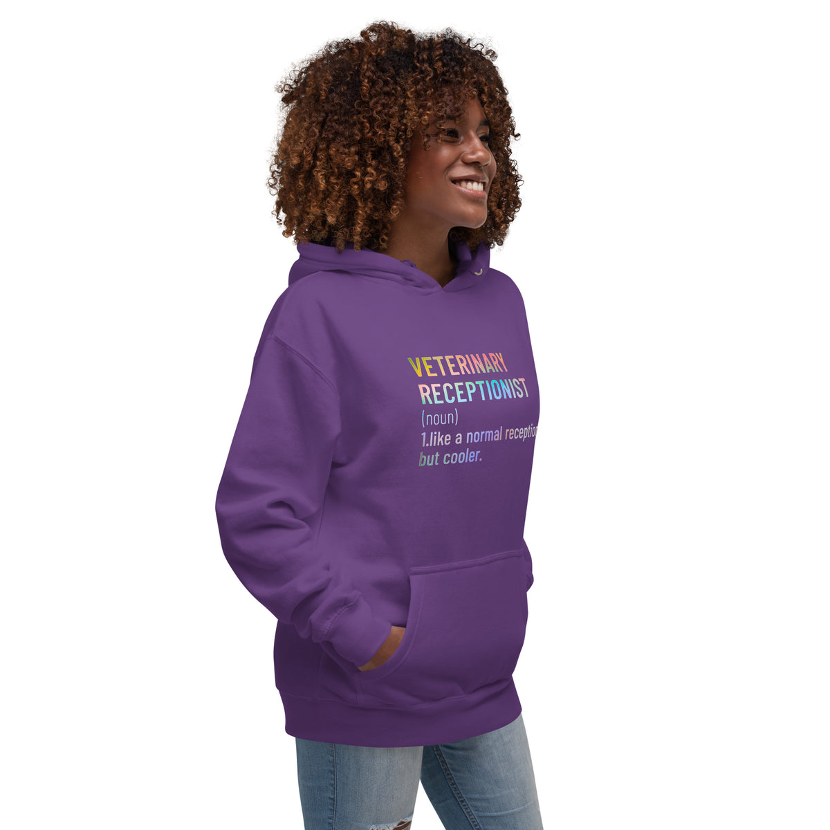 Veterinary receptionist definition Women's Premium Hoodie-I love Veterinary