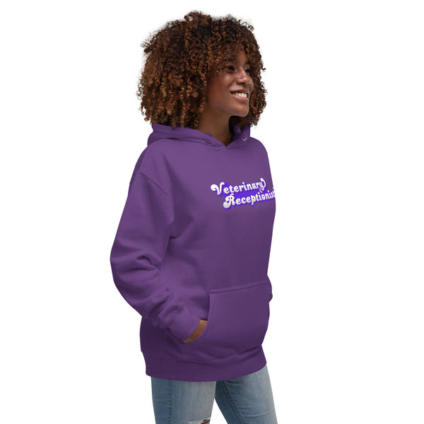 Veterinary Receptionist Women's Premium Hoodie-I love Veterinary
