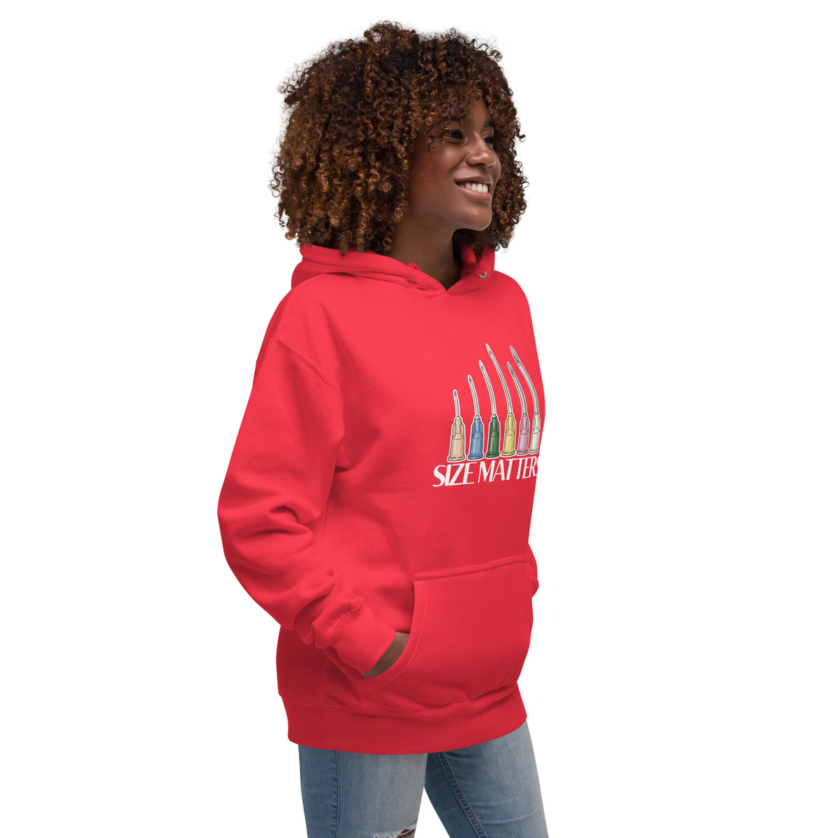 Size matters Women's Premium Hoodie-I love Veterinary