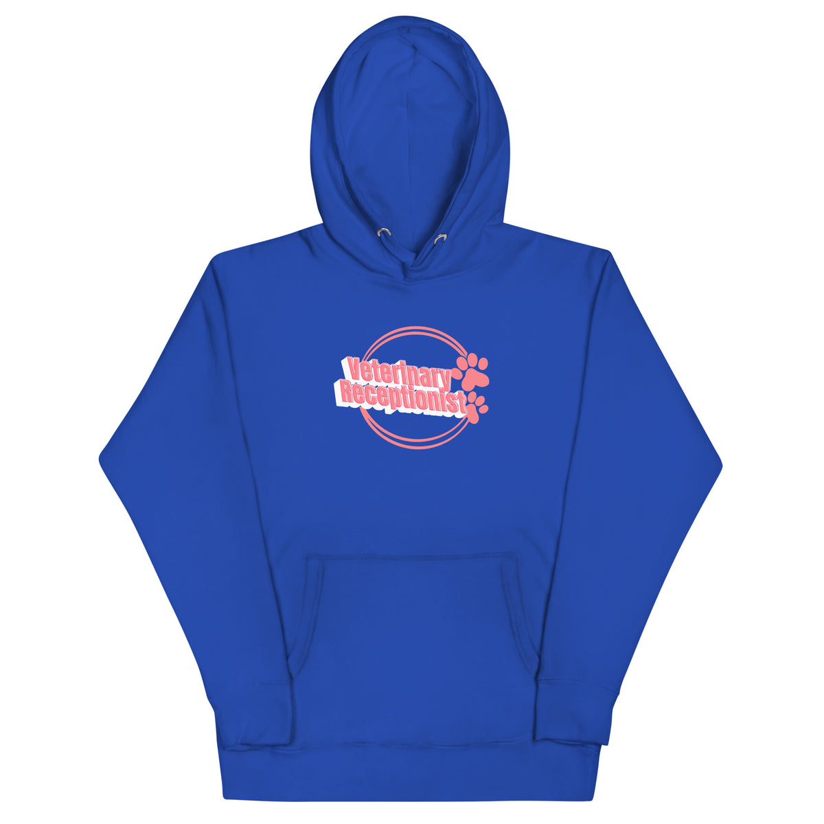 Vet Receptionist circle two paws Women's Premium Hoodie-I love Veterinary
