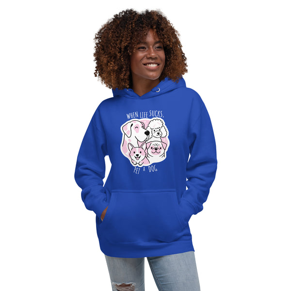 When life sucks pet a dog Women's Premium Hoodie-I love Veterinary