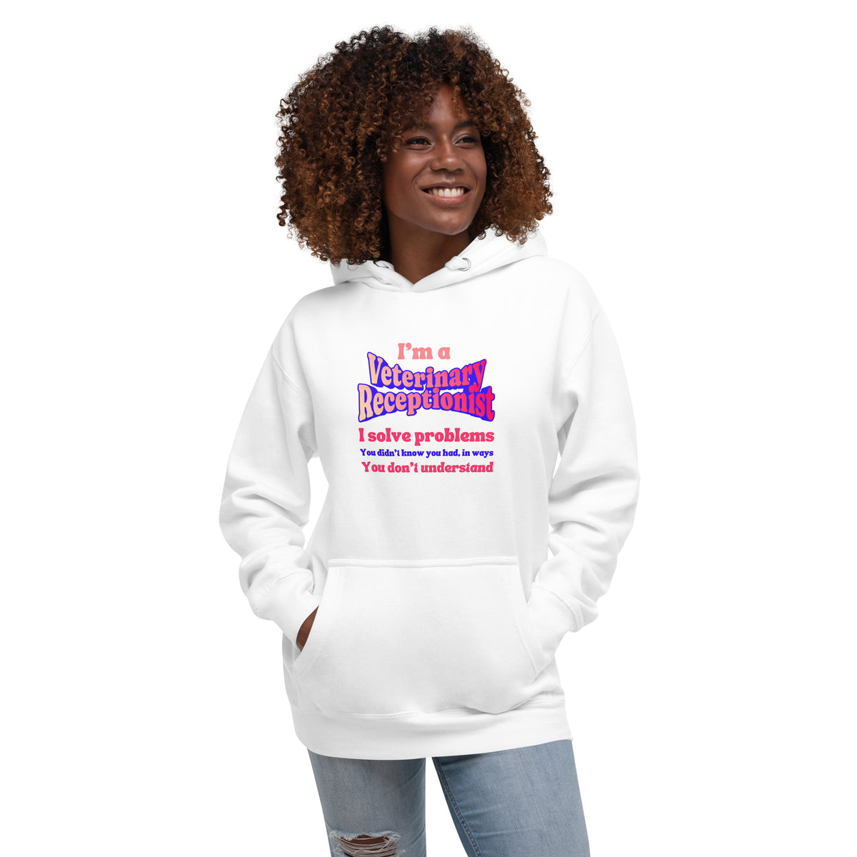 I'm a vet receptionist, I solve problems 2 Women's Premium Hoodie-I love Veterinary