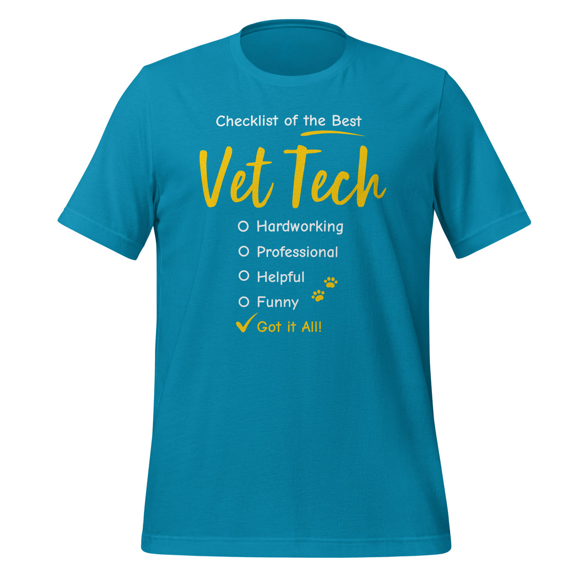 Checklist of the best Vet Tech Unisex t-shirt-Unisex T-Shirt | Bella + Canvas 3001-I love Veterinary