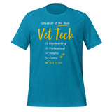 Checklist of the best Vet Tech Unisex t-shirt-I love Veterinary