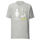 Veterinary-Your Wife/My Wife Unisex T-Shirt-Unisex Staple T-Shirt | Bella + Canvas 3001-I love Veterinary