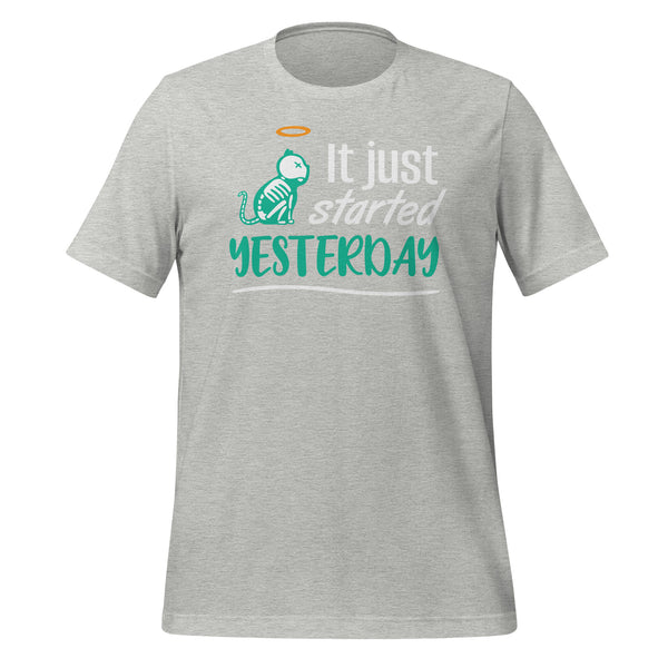 It just started yesterday Unisex t-shirt-Unisex T-Shirt | Bella + Canvas 3001-I love Veterinary