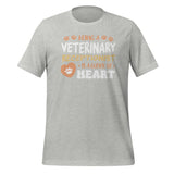 Veterinary receptionist work of heart Unisex T-shirt-Unisex T-Shirt | Bella + Canvas 3001-I love Veterinary