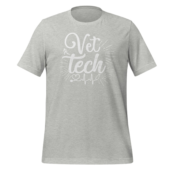 Vet Tech Stethoscope Pulse Unisex T-shirt-I love Veterinary