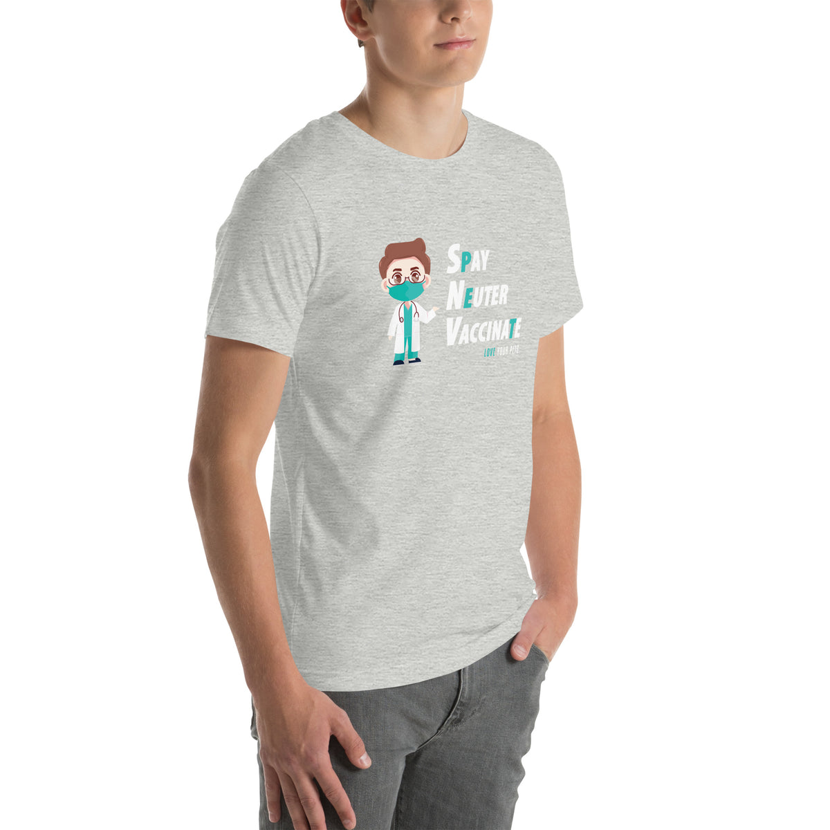 Spay, neuter, vaccinate! Unisex T-shirt-I love Veterinary