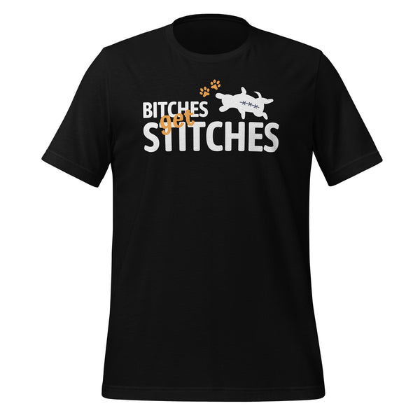 Bitches get stitches Unisex t-shirt-Unisex Staple T-Shirt | Bella + Canvas 3001-I love Veterinary