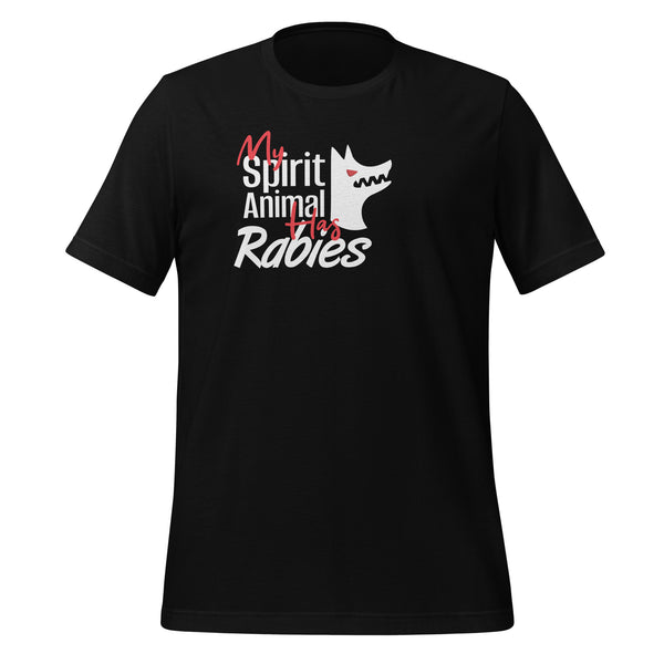 My spirit animal has rabies Unisex t-shirt-Unisex Staple T-Shirt | Bella + Canvas 3001-I love Veterinary