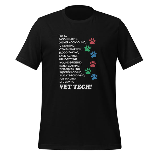 I am a... Vet tech Unisex T-shirt-Unisex T-Shirt | Bella + Canvas 3001-I love Veterinary