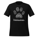 Veterinarian Paw Print Unisex T-shirt-I love Veterinary