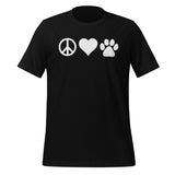 Peace, love, paws Unisex T-shirt-I love Veterinary