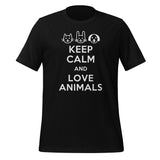 Keep calm and love animals Unisex T-shirt-I love Veterinary