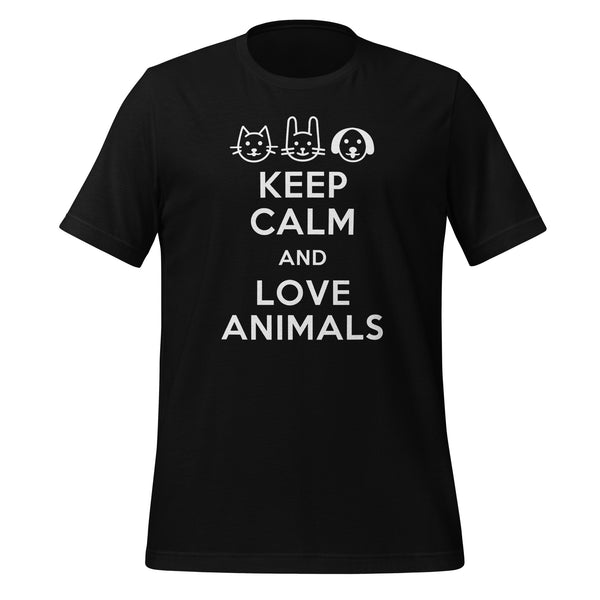Keep calm and love animals Unisex T-shirt-I love Veterinary