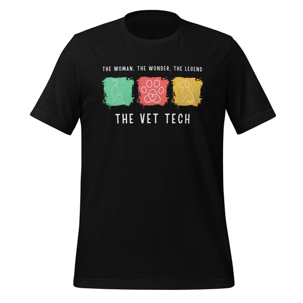 The woman, the wonder, the legend - the Vet Tech Unisex T-shirt-I love Veterinary