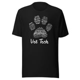 Vet Tech PawPrint Unisex t-shirt