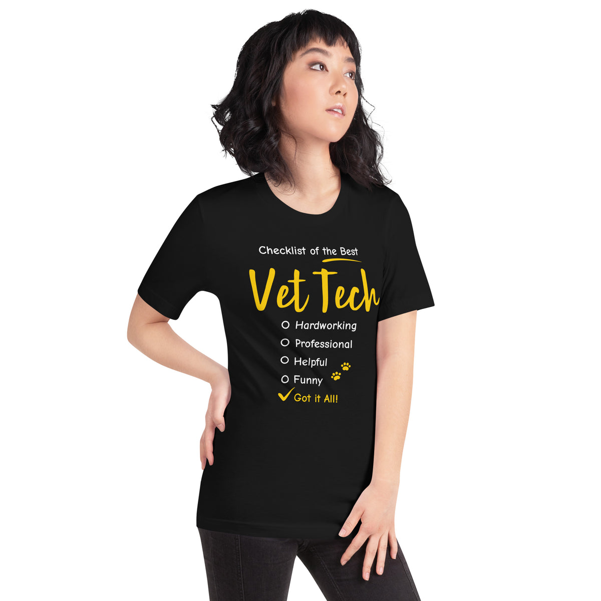 Checklist of the best Vet Tech Unisex t-shirt-I love Veterinary