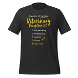Veterinary Receptionist checklist Unisex T-shirt-Unisex T-Shirt | Bella + Canvas 3001-I love Veterinary
