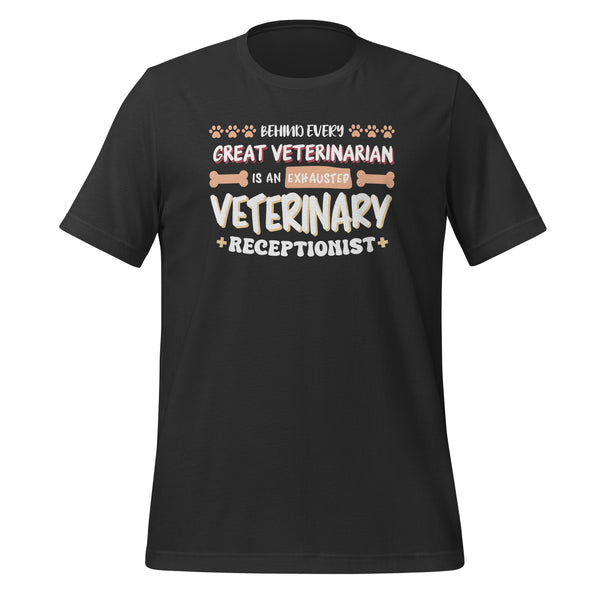 Exhausted veterinary receptionist Unisex T-shirt-Unisex T-Shirt | Bella + Canvas 3001-I love Veterinary