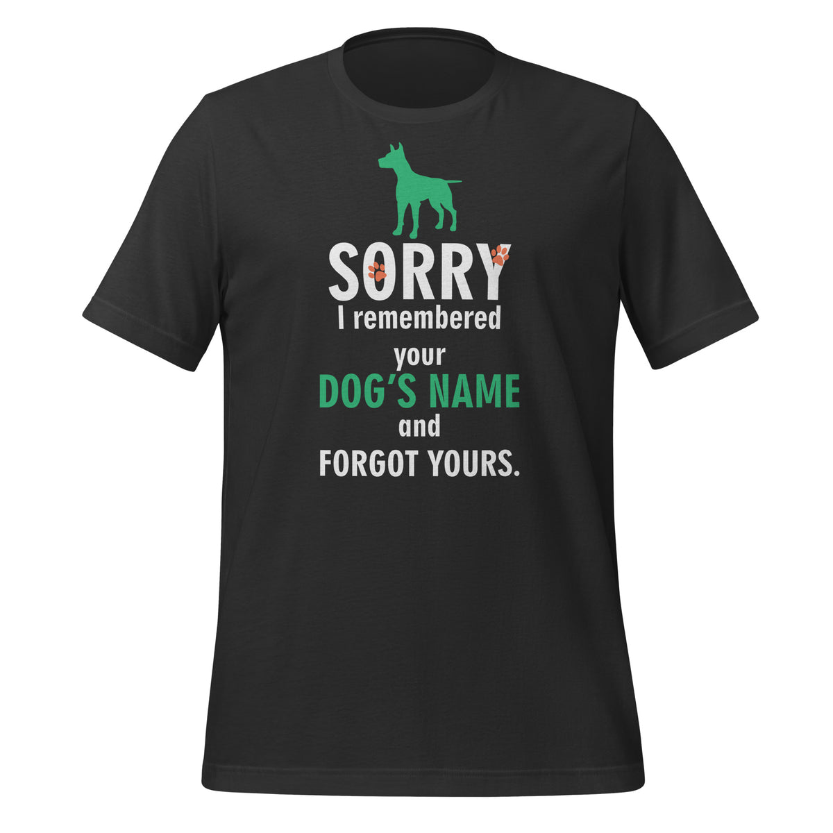 NOMV I remembered your dog's name Unisex T-Shirt-I love Veterinary