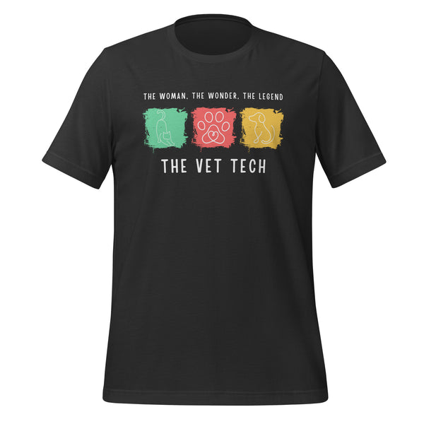 The woman, the wonder, the legend - the Vet Tech Unisex T-shirt-I love Veterinary
