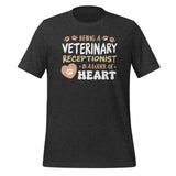 Veterinary receptionist work of heart Unisex T-shirt-Unisex T-Shirt | Bella + Canvas 3001-I love Veterinary
