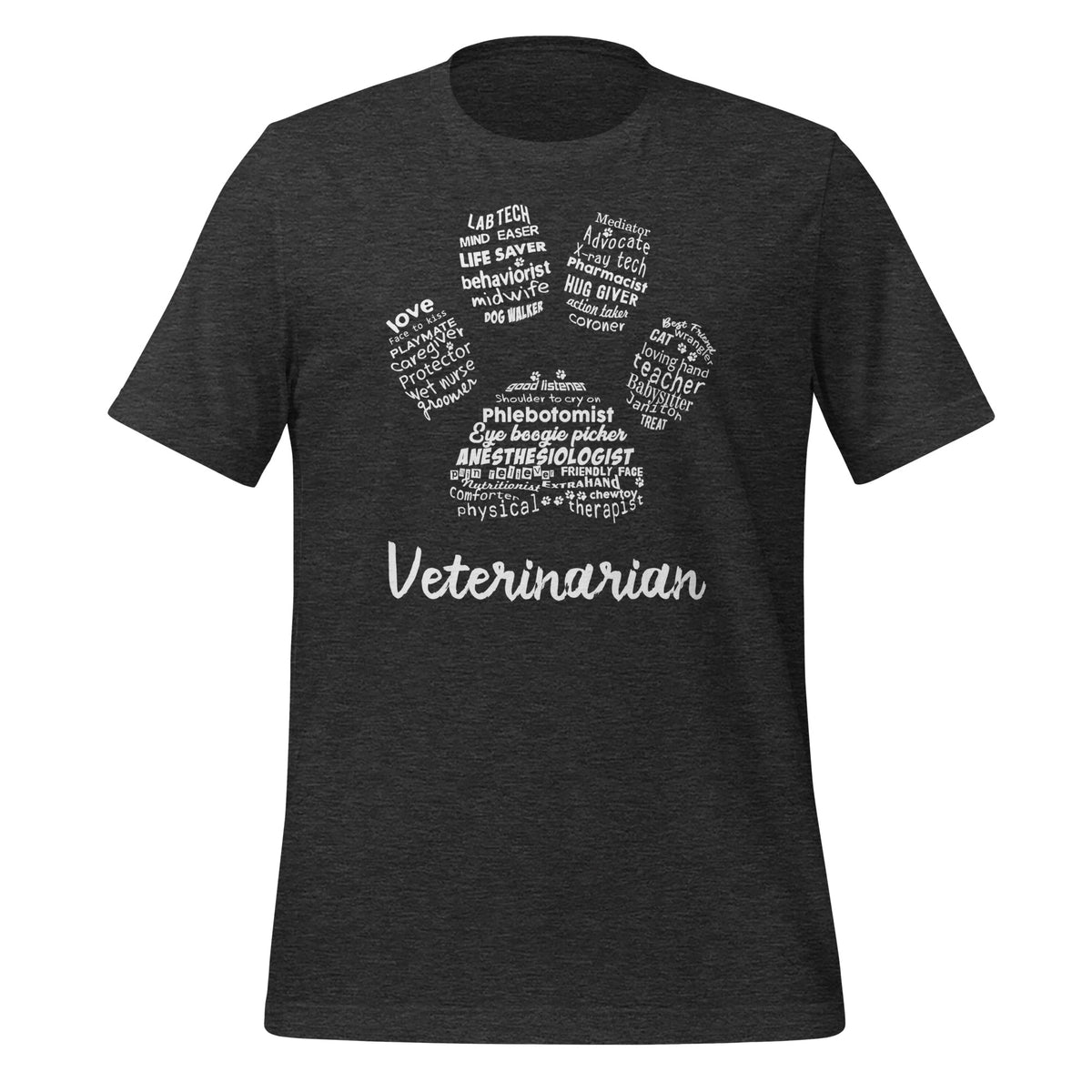Veterinarian Paw Print Unisex T-shirt-I love Veterinary