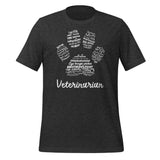 Veterinarian Paw Print Unisex T-shirt-I love Veterinary