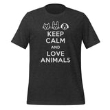 Keep calm and love animals Unisex T-shirt-I love Veterinary