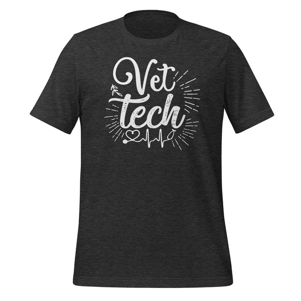 Vet Tech Stethoscope Pulse Unisex T-shirt-I love Veterinary