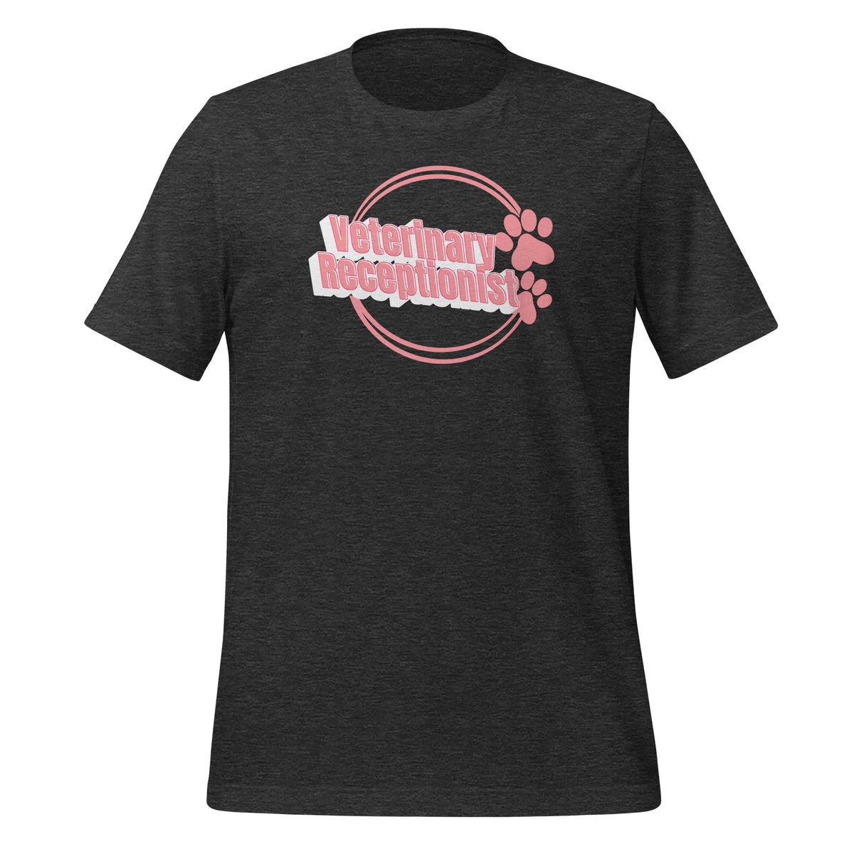 Vet Receptionist circle two paws Unisex T-shirt-I love Veterinary