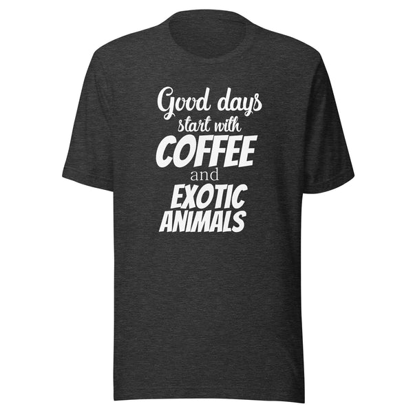 Coffee and exotic animals Unisex T-shirt