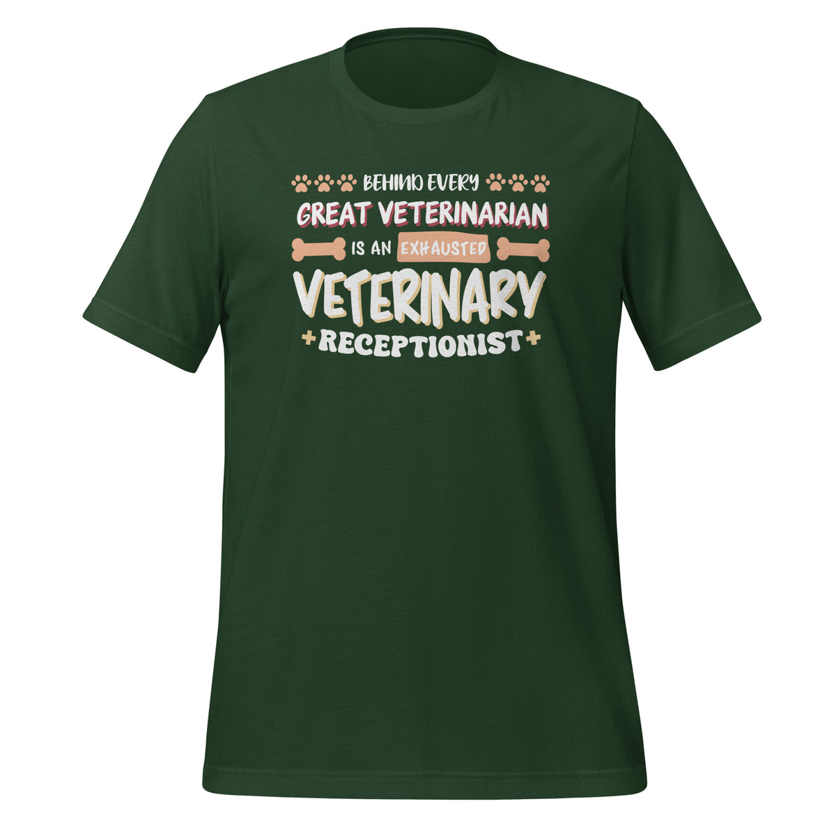 Exhausted veterinary receptionist Unisex T-shirt-Unisex T-Shirt | Bella + Canvas 3001-I love Veterinary