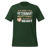 Veterinary receptionist work of heart Unisex T-shirt-Unisex T-Shirt | Bella + Canvas 3001-I love Veterinary