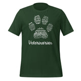 Veterinarian Paw Print Unisex T-shirt-I love Veterinary