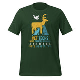 Vet Techs were created because animals need heroes too Unisex T-shirt-I love Veterinary