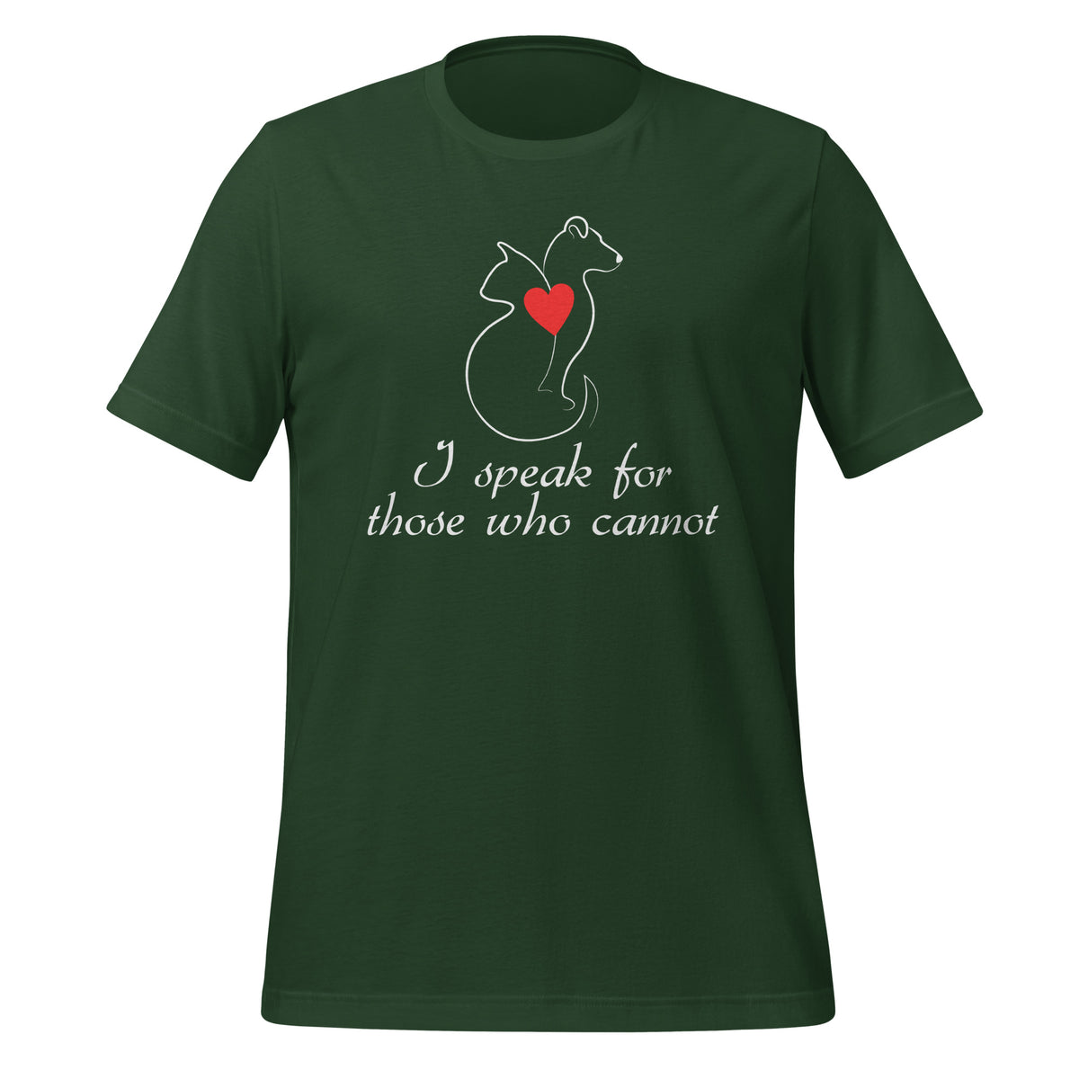 I speak for those who cannot Unisex T-shirt-I love Veterinary