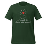 I speak for those who cannot Unisex T-shirt-I love Veterinary