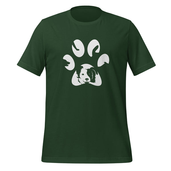 Dog Pawprint Unisex T-shirt-I love Veterinary