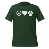 Peace, love, paws Unisex T-shirt-I love Veterinary