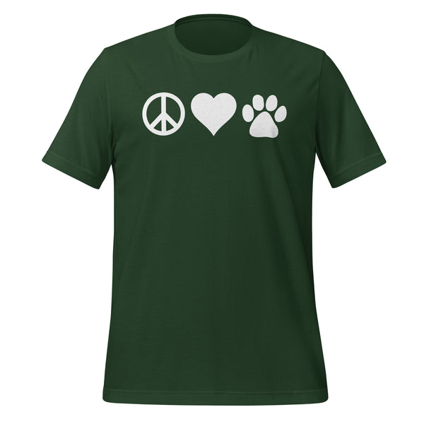 Peace, love, paws Unisex T-shirt-I love Veterinary