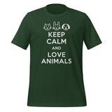 Keep calm and love animals Unisex T-shirt-I love Veterinary