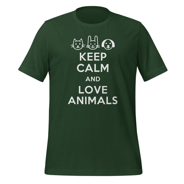 Keep calm and love animals Unisex T-shirt-I love Veterinary
