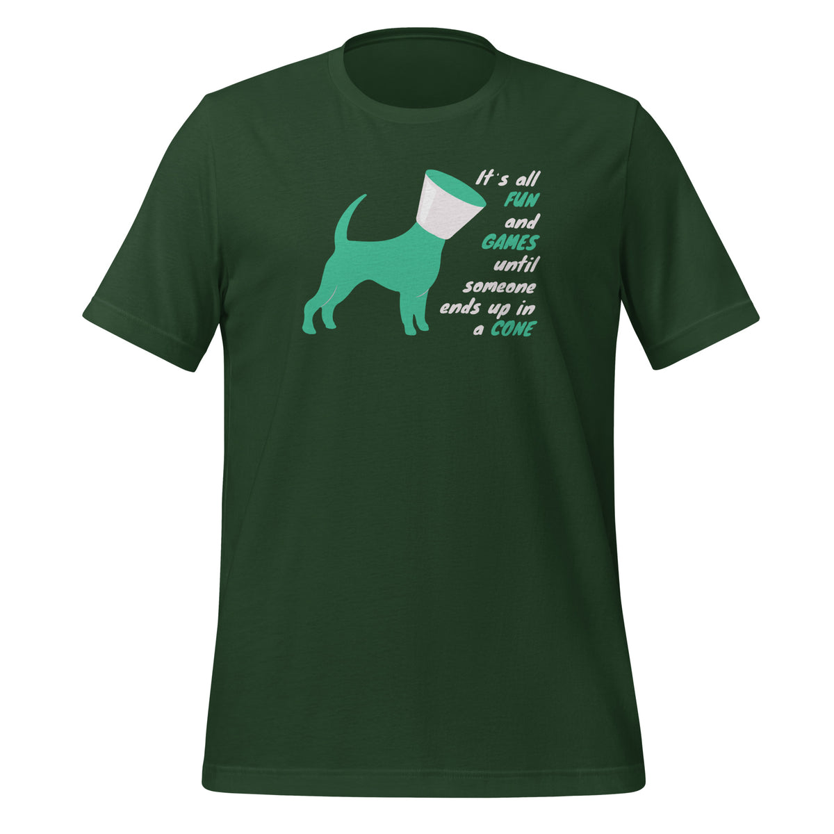 Until someone ends up in a cone Unisex T-shirt-I love Veterinary
