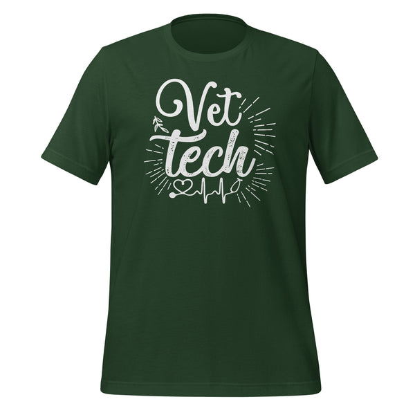 Vet Tech Stethoscope Pulse Unisex T-shirt-I love Veterinary