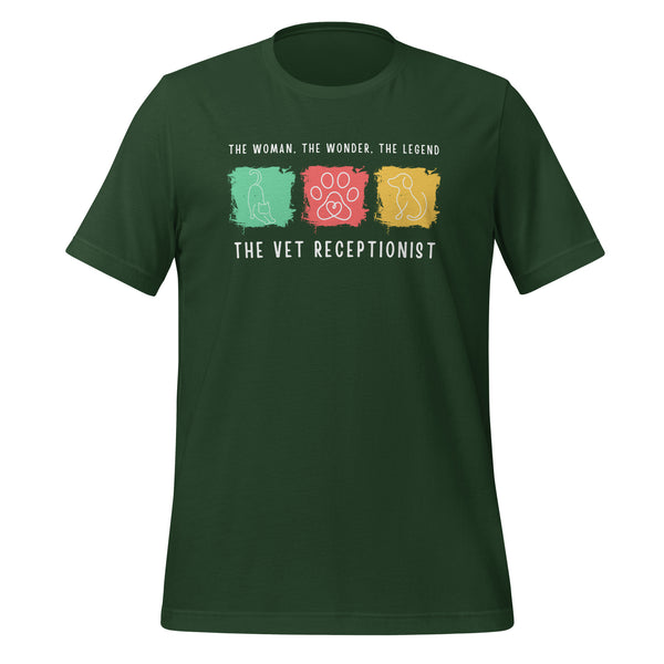 The woman, the wonder, the legend - the Vet Receptionist Unisex T-shirt-I love Veterinary