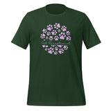 Vet Receptionist circle paws pattern Unisex T-shirt-I love Veterinary