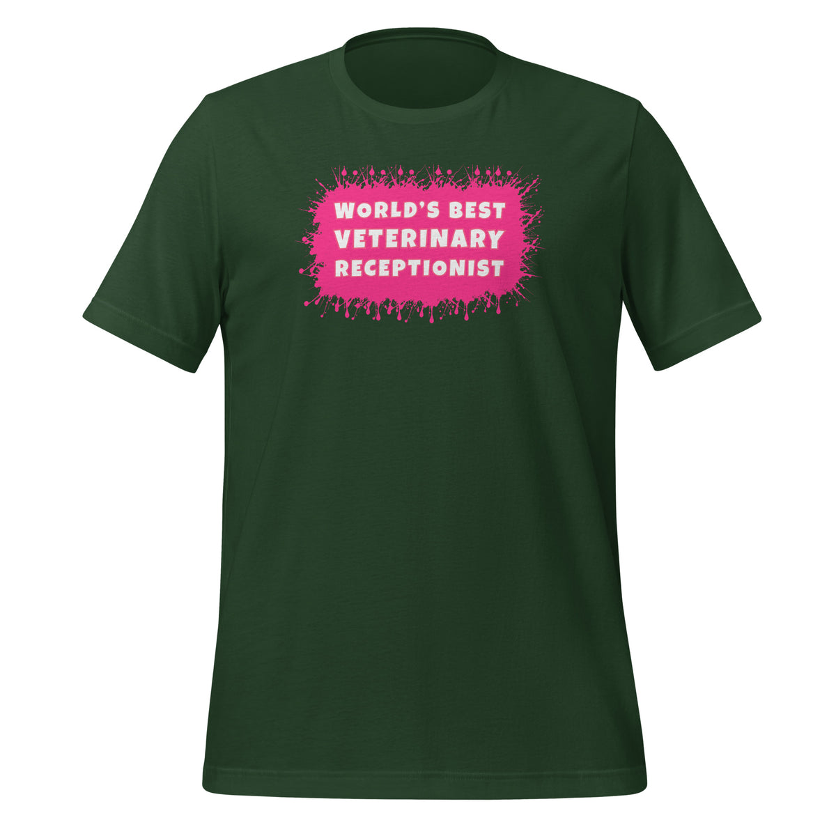 World's best veterinary receptionist color splash Unisex T-shirt-I love Veterinary